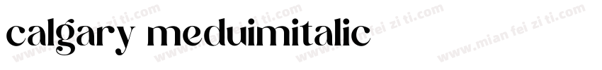 calgary meduimitalic字体转换